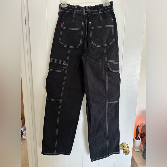 Urban Outfitters BDG Black Cargo Jean with White Stitching - Picture 9 of 10
